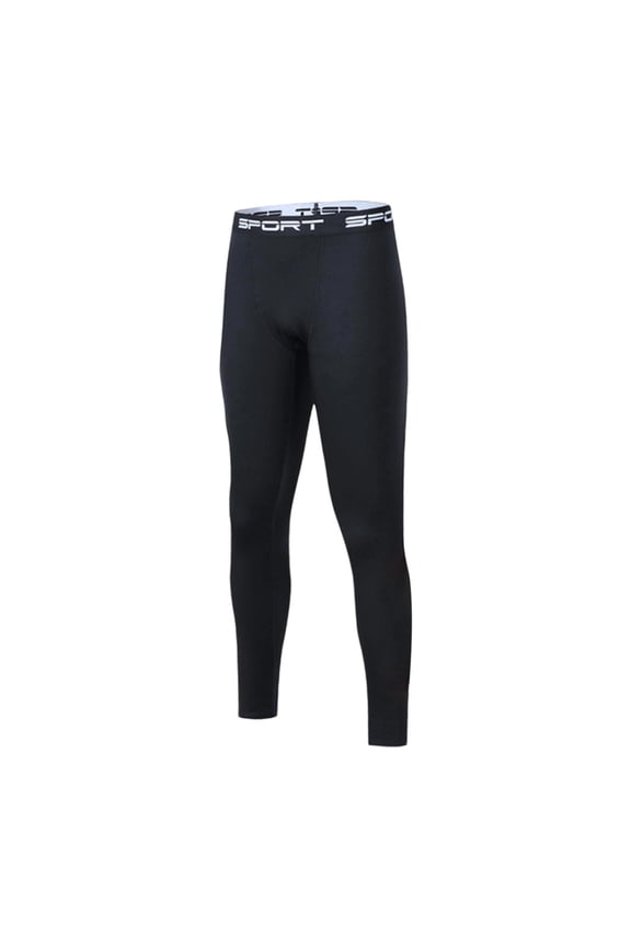 Mens Winter Fleece Running Pants Warm Tight Sportswear High Elasticity Fitness Suit Outdoor Activities Gym Wear Black