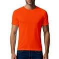 thumbnail image 1 of FRSASU Mesh Workout Shirts for Men Casual Solid Quick Dry Athletic Short Sleeve Lightweight Sports Running Activewear T-Shirts Orange, 1 of 9