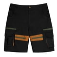 thumbnail image 1 of FRSASU Outdoor Tactical Cargo Shorts for Men Summer New Fashion Multi Pockets Patchwork Loose Breathable Shorts Black, 1 of 4