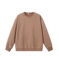 thumbnail image 1 of FRSASU Oversized Sweatshirt Men Vintage Cotton Casual Round Neck Pullover Trendy Baggy Basic Hoodies Retro Pullover Streetwear Coffee, 1 of 3