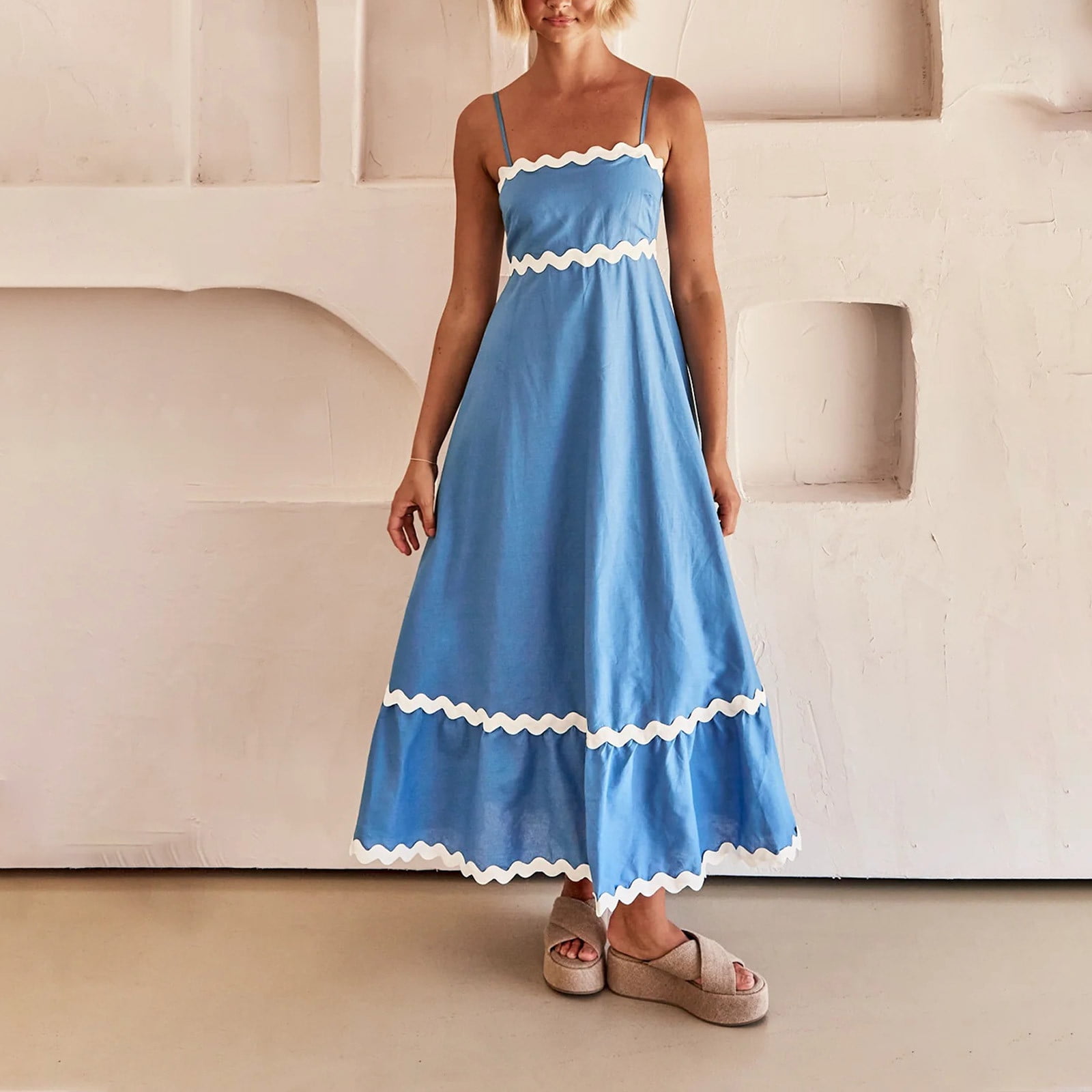 blue pajama dress Maggie Pajama Set main image 0