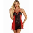 thumbnail image 1 of FRSASU Pajama Dress for Women ，Women'S Lace Patchwork Pajamas Seductive Suspender Nightdress Red XXXXXL(XXXXXL), 1 of 6