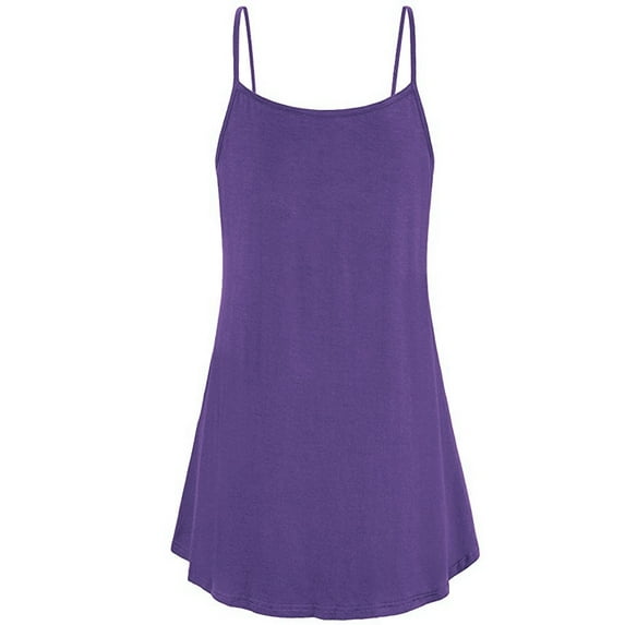 FRSASU Plus Size Women Summer Loose Button V Neck Cami Tank Tops Vest Blouse Purple 5XL(5XL)
