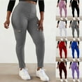 thumbnail image 1 of FRSASU Plus Size Leggings for Women with Zipper Pockets Tummy Control Plus Size Yoga Pants High Waist Workout Clothes White, 1 of 5