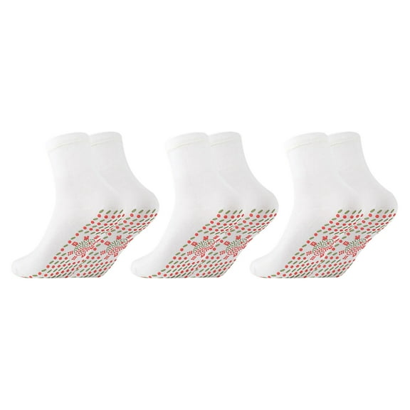 FRSASU Plus Size Socks Self-Heating Socks Comfortable Stretch Durable Massage Warm and Cold-Resistant Cotton Socks 3Pc