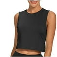 thumbnail image 1 of FRSASU Plus Size Tops Clearance Women Workout Tops for Women Cropped Tank Tops Dance Tops Sport Yoga Shirts, 1 of 8