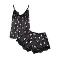 thumbnail image 1 of FRSASU Plus size Pajamas Women's and Winter Sling Nightdress Nightwear Leisure Wear Pajamas Black 6(M), 1 of 9