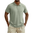thumbnail image 1 of FRSASU Polo Shirts for Men Short Sleeve Quick Dry Performance Collared Shirt Lightweight Work Golf T-Shirts Green, 1 of 5