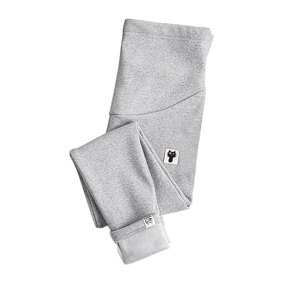 FRSASU Pregnancy Pant Clearance Winter Leggings Plush Thickened Underlay Pants Over the Belly High Waist Pregnancy Pants Gray XXXL