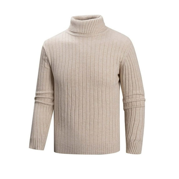 FRSASU Quarter Zip Sweaters for Men Fall and Winter Slim Fit Long Sleeve Knitted Pullover Mock Neck Business Casual Knitted Sweater Beige