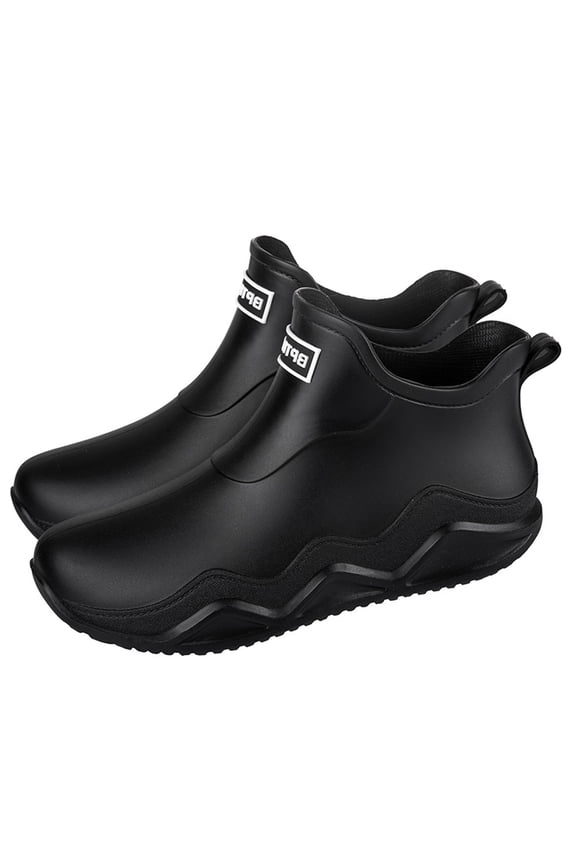 Rain Boots for Men Women, Short Waterproof Rubber Boots, Anti Slip Lightweight Garden,,Fishing,Outdoor, Mud Work Booties Black