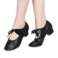thumbnail image 1 of FRSASU Shoes Lady Style Shallow Mouth Modern Dance Latin Dance Dance Shoe Low Soft Black 8(39), 1 of 7