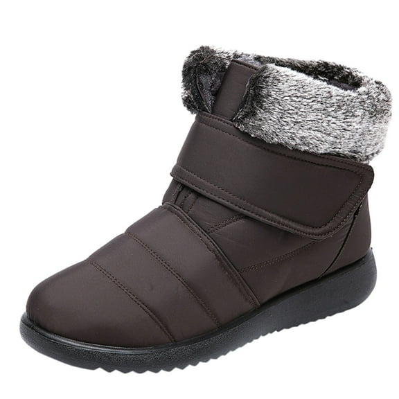 FRSASU Shoes Snow Short Winter Cotton Plus Velvet Warm Women's Brown 6.5-7(37)