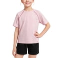 thumbnail image 1 of FRSASU Short Sleeve Boys Girls Rash Guard Crew Neck Quick Dry Summer Swim Shirt, 1 of 7