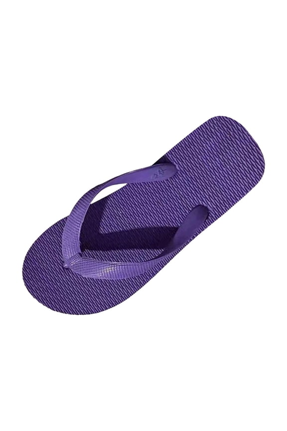 Slim Flip Flops for Women, Flat Shower Slippers for Summer Bathroom Beach Pool, Ultra Lightweight Basic Thongs Soft Shoes Purple