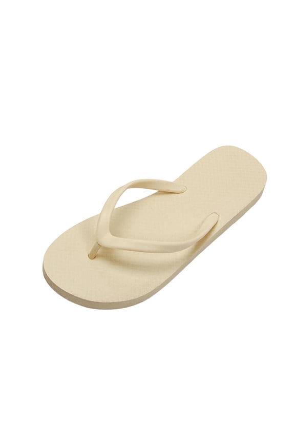 Slim Flip Flops for Women,Shower Slippers Flat Sandals,Lightweight Basic Thongs Rubber Soft Slide Slip-on Shoes Beige