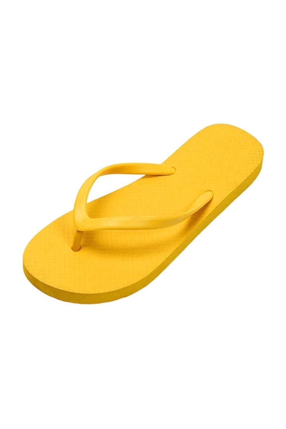 Slim Flip Flops for Women,Shower Slippers Flat Sandals,Lightweight Basic Thongs Rubber Soft Slide Slip-on Shoes Yellow
