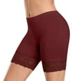 thumbnail image 1 of FRSASU Slip Shorts for Under Dresses Women Anti Chafing Underwear Solid Seamless Panties Lace Under Shorts Wine 2(S), 1 of 2