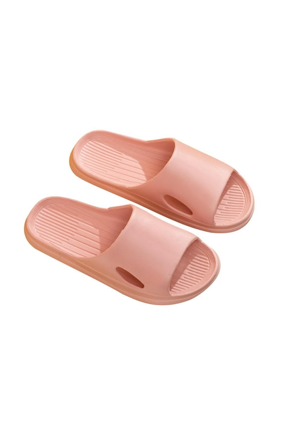 Slippers Non-slip soft bottom bathroom household lightweight slippers Non-slip soft bottom bathroom household lightweight slippers Pink 7.5(40-41)