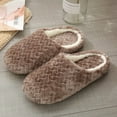 thumbnail image 1 of FRSASU Slippers Women's House Slippers Slip-On Anti-Skid Flower Indoor Shoes Snow Slipper Coffee 6-6.5(36-37), 1 of 3