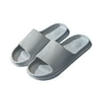 thumbnail image 1 of FRSASU Slippers for Women,Step On Sandals Women'S Indoor Bathroom Bath Non-Slip Men'S Home Couple Slippers Gray 9(44-45), 1 of 9