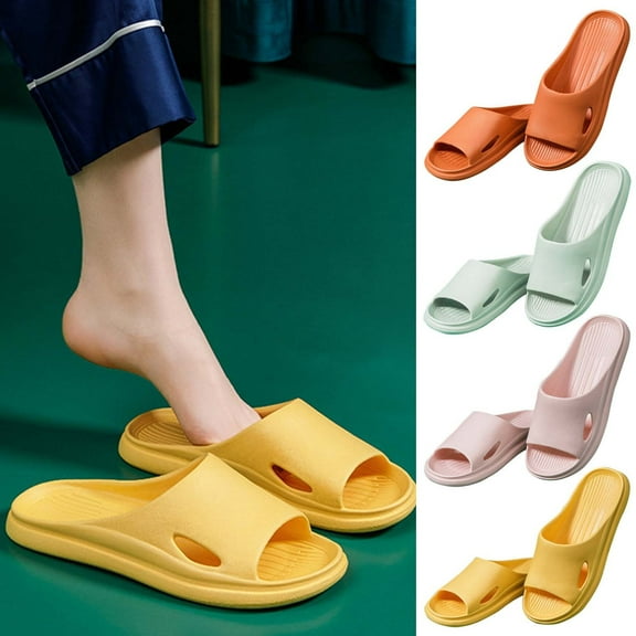 FRSASU Slippers for Women and Men House Slides Shower Sandals for home use outdoor sandals for wearing Yellow