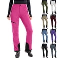 thumbnail image 1 of FRSASU Snow Pants Womens Ski Pants Waterproof Insulate Softshell Fleece Lined Winter Hiking Snowboard Pants with Zipper Pockets White, 1 of 8