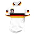 thumbnail image 1 of FRSASU Soccer Jersey for Men Soccer Fan Short Sleeved Button Down Jerseys Fashion Casual Sports Spirit Football Tops White-A, 1 of 6