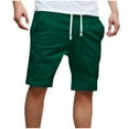 thumbnail image 1 of FRSASU Solid Color Shorts for Men Casual Drawstring Summer Beach Short with Pocket Green, 1 of 6