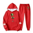 thumbnail image 1 of FRSASU St Patricks Day Hoodie Women 2 Piece Set Fashion Printed Lightweight Sweatpants Green Pattern Tracksuit Comfort Red, 1 of 4