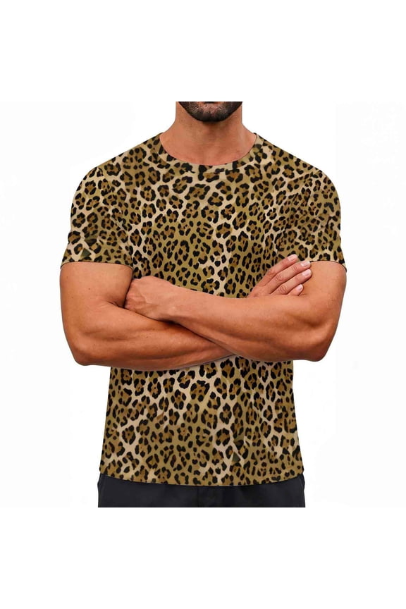 Summer Camouflage Camo Printed T-Shirts Mens Round Neck Short Sleeve T Shirt Harajuku Oversized Tee Tops Coffee-F