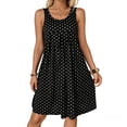 thumbnail image 1 of FRSASU Summer Dresses for Women Sleeveless Casual Floral Loose Tank Beach Sundress with Pockets Black, 1 of 7