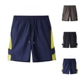 thumbnail image 1 of FRSASU Summer Men's Breathable Quick Dry Shorts, Tennis Training Casual Elastic Waist Drawstring Badminton Sports Shorts Navy, 1 of 3