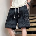 thumbnail image 1 of FRSASU Summer Mens Large Size Breathable Thin Shorts, Five-Point Pants Quick-Drying Work Mountaineering Shorts Black, 1 of 9