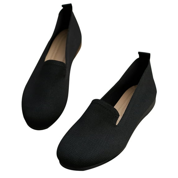FRSASU Summer Shoes for Women,Women Ventilate Round Head Comfy Shoes Black 9(42)