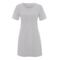 thumbnail image 1 of FRSASU Summer dresses for women ,Women Short Sleeve Solid Ladies Loose Mini Dress Gray 8(L), 1 of 5