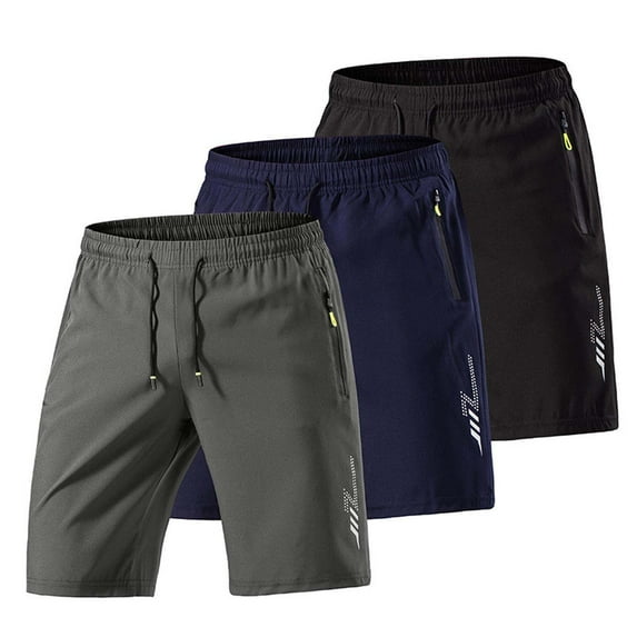 FRSASU Sweat Shorts for Men Casual Lightweight Stretch Sport Short Drawstring Golf Running Gym Swim Trunks with Pocket Gray