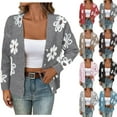 thumbnail image 1 of FRSASU Sweater Cardigan Women Loose Casual Floral Pattern Open Front Cardigans Button Up Long Sleeve Knit Sweaters Jacket Sky Blue XL(XL), 1 of 9