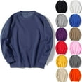 thumbnail image 1 of FRSASU Sweatshirt for Men Long Sleeve Crewneck Loose Fit Casual Lightweight Solid Workout Gym Pullover Yellow, 1 of 3