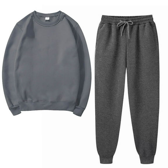 FRSASU Sweatsuits for Women Set 2 Piece Jogging Suit Long Sleeve Pullover Sweatshirts Sweatpants Tracksuit Casual Outfits Dark Gray