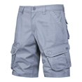 thumbnail image 1 of FRSASU Tactical Work Shorts button zipper for Men Outdoor Casual Combat Hiking Cargo Shorts with Multi-Pocket Gray, 1 of 6