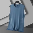 thumbnail image 1 of FRSASU Tank Tops for Men Sleeveless Swim Running Crew Neck Quick Dry Workout Gym Athletic Cutoff Muscle Shirts Blue, 1 of 2