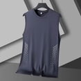 thumbnail image 1 of FRSASU Tank Tops for Men Sleeveless Swim Running Crew Neck Quick Dry Workout Gym Athletic Cutoff Muscle Shirts Dark Gray, 1 of 2