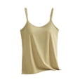 thumbnail image 1 of FRSASU Tank Tops for Women V-Neck Adjustable Spaghetti Strap Tops Padded Summer Basic Cami Shirts Green, 1 of 9