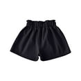 thumbnail image 1 of FRSASU Toddler Girl Shorts Summer Cotton Linen Fashion Solid Color Cute Summer Leisure Pants Shorts Black 2 Years, 1 of 5