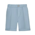 thumbnail image 1 of FRSASU Toddler Kids Big Boy Solid Color Lattice School Uniform Suit Shorts Light Blue 5-6 Years, 1 of 2