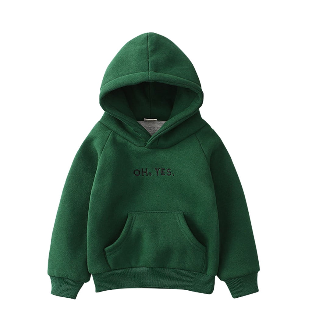 Baby Toddler Kids Boy Girl Solid Casual Pocket Hoodie Sweatshirt Pullover - Soft Lightweight Spring Autumn Top