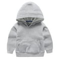 thumbnail image 1 of FRSASU Toddler Kids Boys Girls Color Long Sleeved Sports Tracksuits Hooded Gray 5-6 Years, 1 of 4