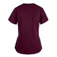thumbnail image 1 of FRSASU Tops Clearance Womens Plus-Size Women Short Sleeve V-Neck Tops Working Uniform Pocket Blouse, 1 of 4