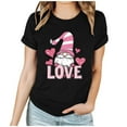 thumbnail image 1 of FRSASU Valentines Shirts for Women: Cute Love Heart Shirt Valentine T Shirt Red Short Sleeve Casual Hearts Tops Black, 1 of 7